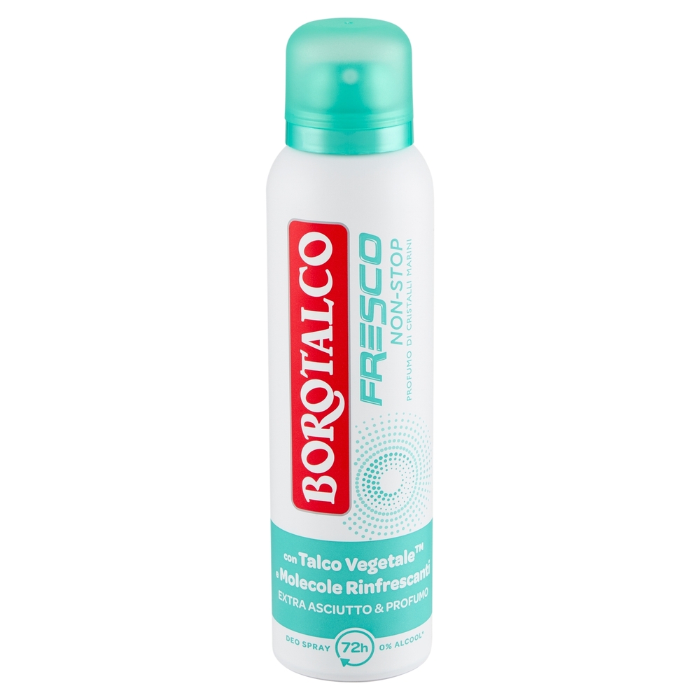 Borotalco Fresco Non-Stop Profumo di Cristalli Marini Deo Spray 150 ml